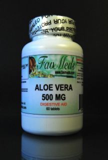 Aloe Vera 500mg digestion aid High Quality USA Made 60 capsules