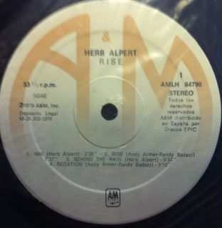Herb Alpert Rise LP Archive Mint Amlh 64790 Spain Press 1979 Record 