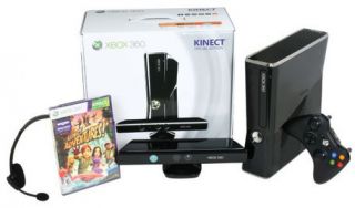 MICROSOFT XBOX 360 SLIM 250GB 250 GB + KINECT GAME SENSOR + KINECT 