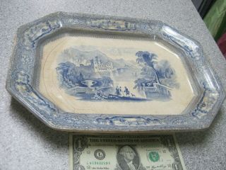Antique T Goodfellow Alleghany Ironstone Platter Serving Tray Very Old 