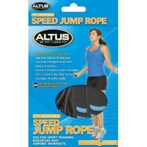 Altus Athletic 9 Foot Adjustable Speed Jump Rope with DVD