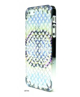 Chrome Snowflake Hollow Aluminum Plated Plastic Cover Case for iPhone 