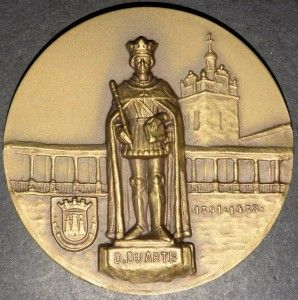 MEDAL SCULPTOR ALVARO BRÉE / KING EDOUARD / BRONZE MEDAL BY A.R. AND 