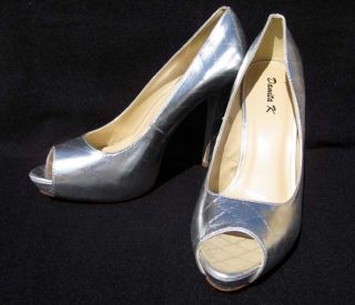   fashion dress pumps shoes new august30 alvy 07 silver size womens 8 us