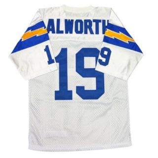 Lance Alworth #19 San Diego Chargers Throwback White Sewn Mens Size 