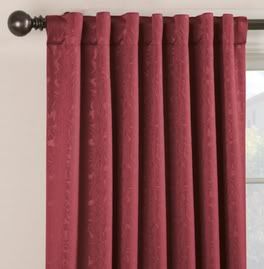 Style Selections Clayton energy  saving Blackout Curtain Red Wine L84 
