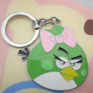   Keychain Keyring Angry Birds Toy Kids Favour Gift Green Lady