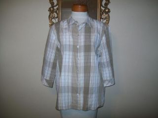 allison daley button up shirt petite plaid size 14p