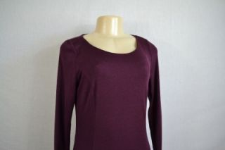   LAUREN Fall 11 Silk Wool Jersey Amarone Wine Long Dress M ~Beautiful