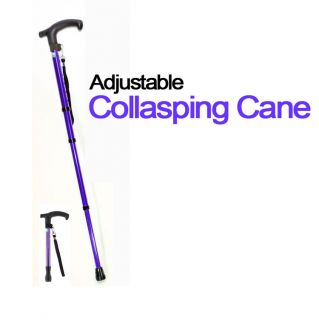 Collasping cane Aluminum walking stick Takes up less space Purple 
