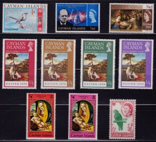 Mint 10 Stamps from Ceylon Cayman Parrot Adoration of Shepherds 