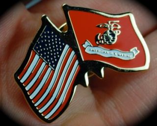 welcome gold us american flag marine flag lapel pin military