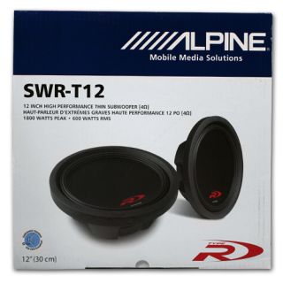 alpine swr t12 12 type r thin subwoofer specifications