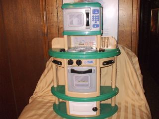   Size Green Tan Pretend Play Toy Kitchen American Plastic Toy Co