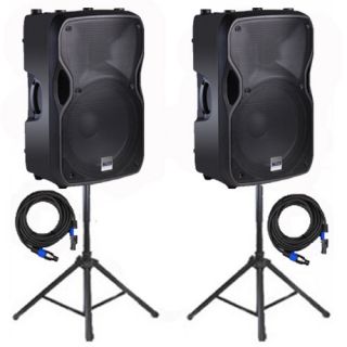 Alto TS115 Passive DJ PA 15 TRUESONIC Speakers 2000W Stands & Cables 