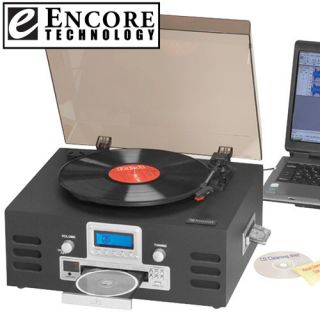 CD player, AM/FM, Cassette Tape, AUX, Turntable, Record from USB to 