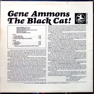 Gene Ammons The Black Cat LP Prestige ORG US 1970 Soul Funk Jazz Idris 