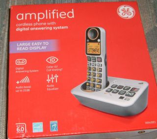 NEW GE AMPLIFIED CORDLESS PHONE WITH DIGITAL ANSWERING SYSTEM BOOST 