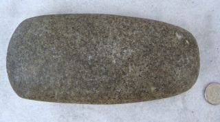 Antique Authentic Native American Carved Granite Stone Celt Tool