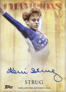 KERRI STRUG Topps USA Olympics 2012 U.S. Champions AUTOGRAPH ON CARD 