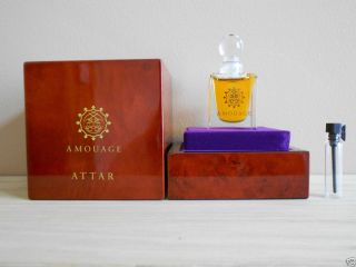 Amouage Attar Homage 1ml Decant Niche Sample Perfume Taif Rose Amber 