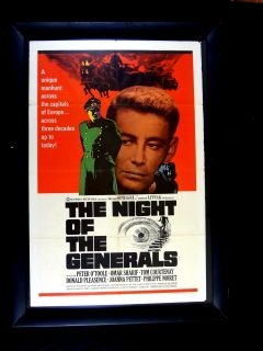 Night of The Generals Peter OToole 27x41 Orig Poster 1967 Mystery 