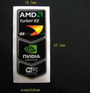 AMD Turion X2 64 NVIDIA Graphics WiFi Certified Sticker