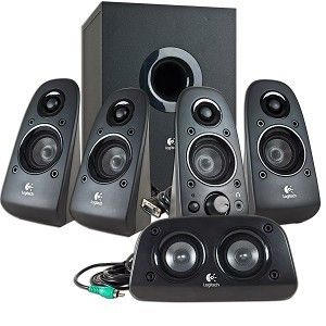   Z506 6 Piece 5 1 Channel Surround Sound Black Speaker System