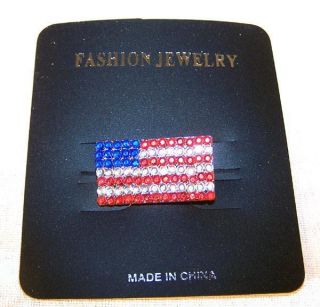 American Flag Pin with Jewels Lapel Pins United State USA Button New 