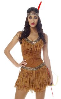 Sexy Native American Indian Outfit Pocahontas Costume L