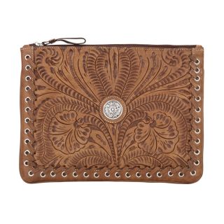 American West Harvest Moon Tooled Leather for iPad Tablet Computer 