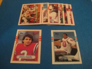 1989 Topps New England Patriots Team Set with Traded