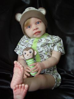 Reborn Toddler Boy Caden, Andres by Jannie de Lange, OOAK, Doll