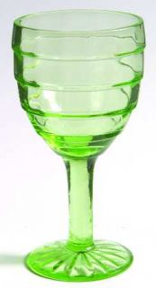 anchor hocking block optic green wine glass 6120982