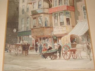 1887 Ernest George Fleet Street London Chromolithograph