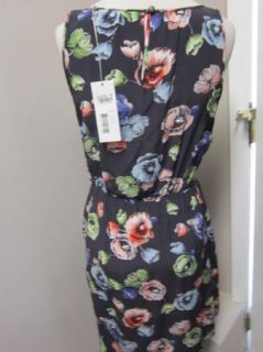 Rebecca Taylor Poppy Ruffle Dress 0 Charcoal Multi $295