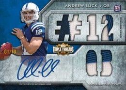   Threads Football Autographed Triple Relic Andrew Luck 260x186 Image