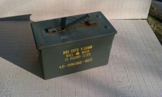    Surplus M2A1 5 56 223 Cal Ammunition Box Ammo Can Cartridge 11x5 5x7