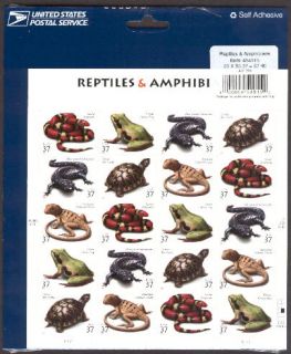 reptiles amphibians sheet scott 3814 18 po sealed and fresh mint as it 