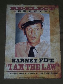 Barney Fife Andy Griffith Show T Shirt New XL