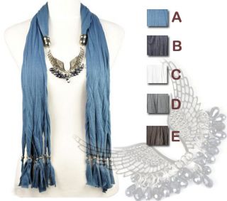 Angel Wings Charms Jewelry Scarf Winter Woman Scarf 5 Colors Fashion 