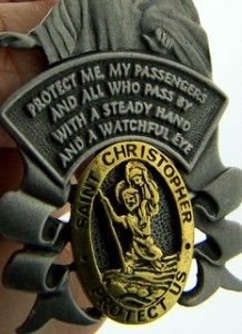 Guardian Angel Medal Car Visor Clip Saint Christopher Protection Safe 