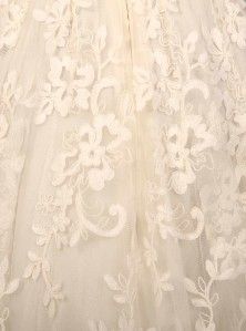 Angel Sanchez N9008 Silk Alencon Lace Aline Couture Bridal Wedding 