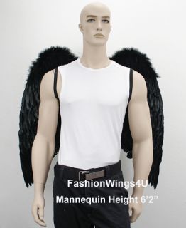   Costume Feather Wings Archangel Angel Demon Props Free Mask