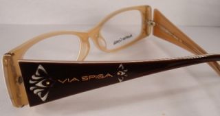 Via Spiga Delicata Butternut Brown Women New Eyewear Eyeglasses Frame 