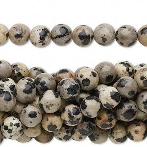 Beautiful 6mm Genuine Dalmatian Jasper Beads 16 Strand