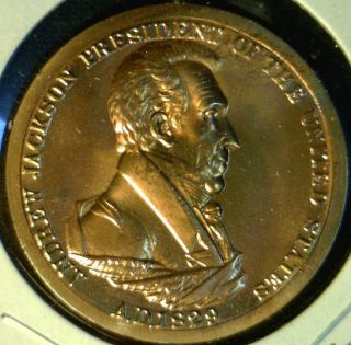 Andrew Jackson US Mint Inaugurated Commemorative Bronze Medal Token 