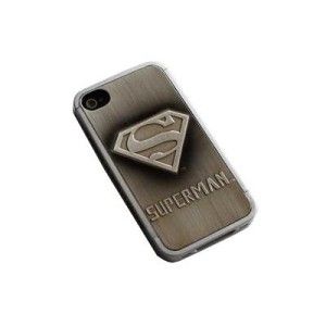 Silver Superman Man of Steel Aluminum Metal Case Cover for iPhone 4 4G 