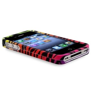 Colorful Zebra Animal Print Hard Case Cover Skin for iPhone 4 4S 4G 