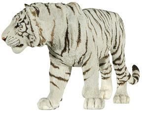 Papo White Tiger Toy Figurine Wild Animal Figure Pretend Play Jungle 